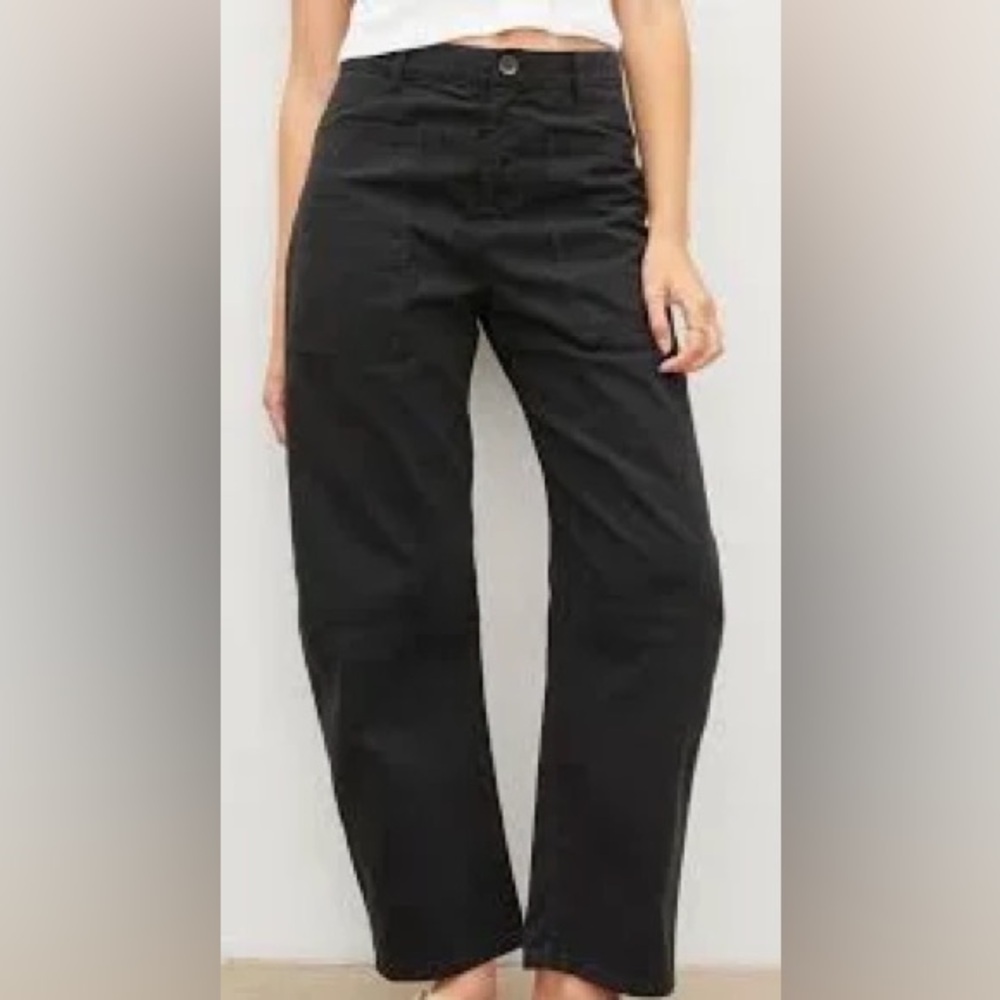 Velvet by Graham & Spencer Brylie Sanded Twill Utility Pant in Black, Size 0 NWT